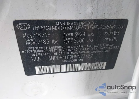 2017 Hyundai Elantra Se из США, поврежденный, VIN 5NPD84LF9HH077482